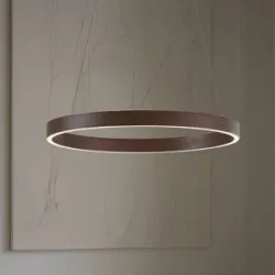 Hängelampe Yonam Lucande, dimmbar, braun / rost, für Wohn- / Esszimmer, Metall, Modern
