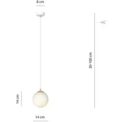 Glas Hängelampe Royal EMIBIG LIGHTING, dimmbar, weiß / opal, für Wohn- / Esszimmer, Modern, Pendelleuchte