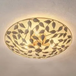 Deckenlampe Arion Luminex, dimmbar, creme / amber, für Wohn- / Esszimmer, Metall, Deckenlampe
