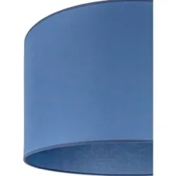 Lampenschirm Roller Ø 50 cm, dunkelblau Duolla, blau, Textil / Stoff / Seide