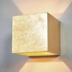 Wandlampe Yade Lindby, dimmbar, messing / gold, für Wohn- / Esszimmer, Gips / Ton, Modern, Wandleuchte, Wandlampe Innen