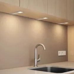 Arcchio LED-Unterbaulampen Nortra, 3er-Set, grau, alufarben Nortra Arcchio, dimmbar, alu / grau / zink, für Wohn- / Esszimmer, Aluminium, Modern, Unterschrankleuchten