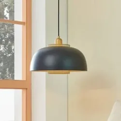 Hängelampe Miraca Lindby, dimmbar, schwarz, für Wohn- / Esszimmer, Metall, Modern, Pendelleuchte