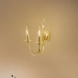 Wandlampe Retro Euluna, dimmbar, messing / gold, für Wohn- / Esszimmer, Metall, Wandleuchte, Wandlampe Innen