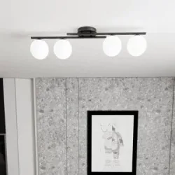 Deckenlampe Kairo EMIBIG LIGHTING, dimmbar, schwarz, für Wohn- / Esszimmer, Metall, Modern, Deckenlampe