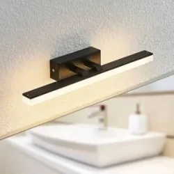 Wandlampe Lisana Lucande, schwarz, für Badezimmer, Metall, Modern, Wandleuchte, Wandlampe Bad