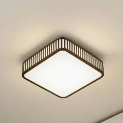 Lindby LED-Außendeckenleuchte Lurinda, 26 cm schwarz, IP44 Lurinda, schwarz, Aluminium, Modern, LED Deckenleuchten