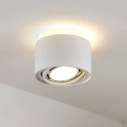 Arcchio Deckenlampe Walisa, Ø 15 cm, weiß, Metall, GU10 Walisa Arcchio, dimmbar, weiß / opal, für Wohn- / Esszimmer, Aluminium, Modern, Strahler