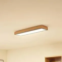 LED Deckenlampe Laviona Lindby, dimmbar, Holz hell, für Wohn- / Esszimmer, Holz, Modern, LED Deckenleuchte