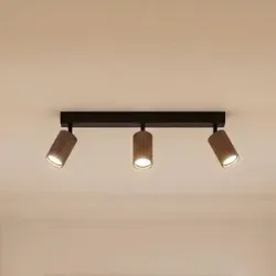 Deckenstrahler Tune, 3-flammig, braun, Metall, Länge 66 cm Tune TK Lighting, dimmbar, braun / rost, für Wohn- / Esszimmer, Aluminium, Strahler