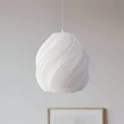 Hängelampe Nuvia Lindby, dimmbar, weiß / opal, für Wohn- / Esszimmer, Modern, Pendelleuchte