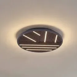LED Deckenlampe Orven Lucande, dimmbar, schwarz, für Wohn- / Esszimmer, Metall, Modern, LED Deckenleuchte
