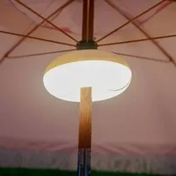 Newgarden, Newgarden LED-Akkuleuchte Lima, IP54, RGBW, Sonnenschirme dimmbar, weiß / opal, Kunststoff, Modern