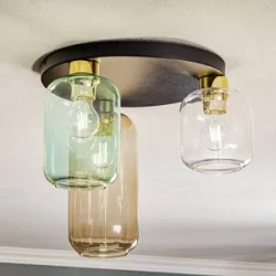 Deckenlampe Marco Green TK Lighting, dimmbar, klar / transparent, für Wohn- / Esszimmer, Glas, Modern, Deckenlampe