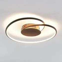 LED Deckenlampe Joline Lindby, braun / rost, für Wohn- / Esszimmer, Metall, Modern, LED Deckenleuchte
