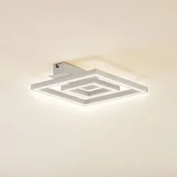 LED Deckenlampe Madamo Lindby, weiß / opal, für Wohn- / Esszimmer, Aluminium, Modern, LED Deckenleuchte