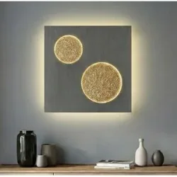 Wandlampe Delin Lucande, dimmbar, alu / grau / zink, für Wohn- / Esszimmer, Metall, Modern, LED Wandleuchte, Wandlampe Innen