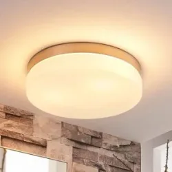 Deckenlampe Amilia Lindby, dimmbar, für Badezimmer, Glas, Modern, Deckenlampe
