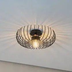 Deckenlampe Aspendos N-641 Opviq, dimmbar, schwarz, für Wohn- / Esszimmer, Metall, Deckenlampe