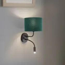 Wandlampe Roller Duolla, schwarz, für Wohn- / Esszimmer, Metall, Wandleuchte, Wandlampe Innen
