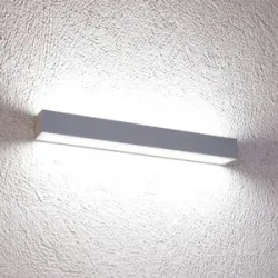 Wandlampe Mera MCJ, alu / grau / zink, für Flurbereich, Metall, Modern, LED Wandleuchte, Wandlampe Innen