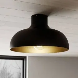 Deckenlampe Basca Luminex, dimmbar, schwarz, für Wohn- / Esszimmer, Metall, Deckenlampe