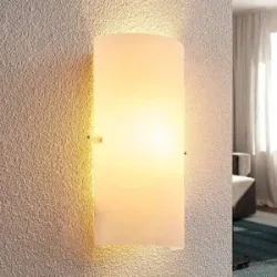 Wandlampe Tuli Lindby, dimmbar, weiß / opal, für Flurbereich, Glas, Modern, Wandleuchte, Wandlampe Innen