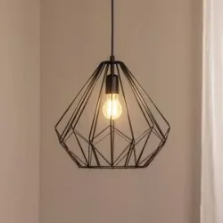 Hängelampe Diamond Opviq, dimmbar, schwarz, für Wohn- / Esszimmer, Metall, Modern, Pendelleuchte