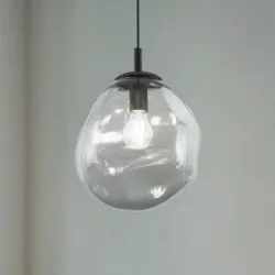 Glas Hängelampe Sol TK Lighting, dimmbar, alu / grau / zink, für Wohn- / Esszimmer, Glas, Modern, Pendelleuchte