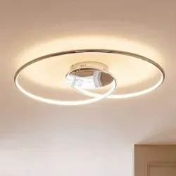 LED Deckenlampe Joline Lindby, chrom / silber, für Wohn- / Esszimmer, Metall, Modern, LED Deckenleuchte