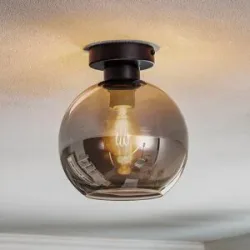 Deckenlampe Sofia Eko-Light, dimmbar, alu / grau / zink, für Wohn- / Esszimmer, Glas, Modern, Deckenlampe