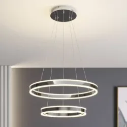 Hängelampe Lyani Lucande, dimmbar, chrom / silber, für Wohn- / Esszimmer, Metall, Modern