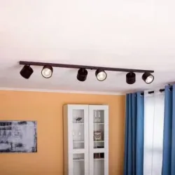 Deckenstrahler 1047PL_K, 6-flammig, schwarz 1047PL_K ALDEX, dimmbar, schwarz, für Wohn- / Esszimmer, Metall, Modern, Strahler