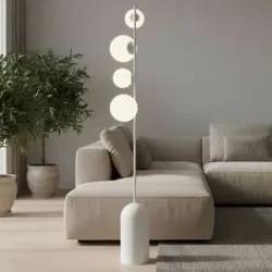 Stehlampe Etno LP4 EMIBIG LIGHTING, weiß / opal, für Wohn- / Esszimmer, Glas, Modern, Stehlampe