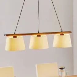 Holz Hängelampe Sweden Lamkur, dimmbar, Holz dunkel, für Wohn- / Esszimmer, Holz, Modern, Pendelleuchte