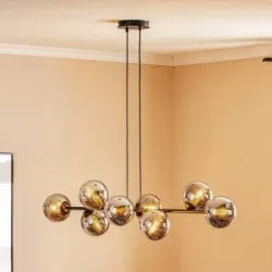 Hängelampe Glassy EMIBIG LIGHTING, dimmbar, schwarz, für Wohn- / Esszimmer, Glas, Modern, Pendelleuchte