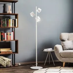 Stehlampe Bot ALDEX, weiß / opal, für Wohn- / Esszimmer, Metall, Modern, Stehlampe