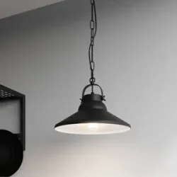Hängelampe Iron Luminex, dimmbar, schwarz, für Wohn- / Esszimmer, Metall, Vintage, Pendelleuchte