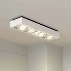 Deckenlampe Ronka Arcchio, dimmbar, weiß / opal, für Wohn- / Esszimmer, Aluminium, Modern, Deckenlampe