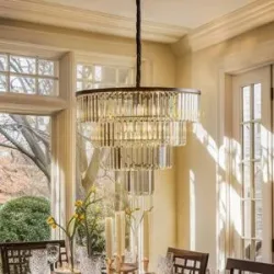 Euluna Kristall Hängelampe Cristal Nowodvorski Lighting, dimmbar, klar / transparent, für Wohn- / Esszimmer, Glas, Pendelleuchte