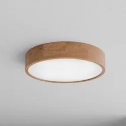 Deckenlampe Cleo DR475 TEMAR LIGHTING, dimmbar, Holz hell, für Badezimmer, Holz, Deckenlampe