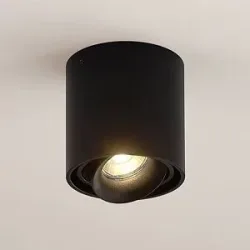 Deckenlampe Walza Arcchio, dimmbar, schwarz, für Flurbereich, Aluminium, Modern, Deckenlampe
