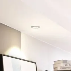 Arcchio LED-Downlight Lirin, weiß, 2.700K Lirin Arcchio, dimmbar, weiß / opal, für Wohn- / Esszimmer, Aluminium, Modern