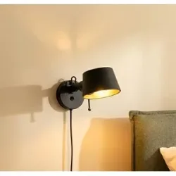 Wandlampe Silka Lucande, schwarz, für Wohn- / Esszimmer, Metall, Modern, Wandleuchte, Wandlampe Innen