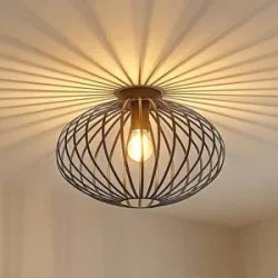 Deckenlampe Maivi Lindby, dimmbar, schwarz, für Wohn- / Esszimmer, Metall, Modern, Deckenlampe