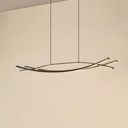 Hängelampe Sayori Lucande, dimmbar, schwarz, für Wohn- / Esszimmer, Metall, Modern