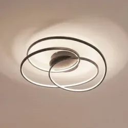 LED Deckenlampe Kateryna Lindby, dimmbar, schwarz, für Wohn- / Esszimmer, Modern, LED Deckenleuchte