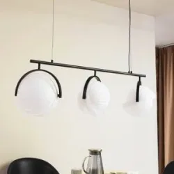 Designer Hängelampe Helva Lucande, dimmbar, weiß / opal, für Wohn- / Esszimmer, Kunststoff, Skandinavisch, Pendelleuchte