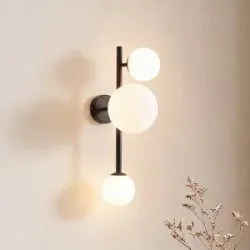 Wandlampe Dione ALDEX, dimmbar, schwarz, für Wohn- / Esszimmer, Glas, Modern, Wandleuchte, Wandlampe Innen