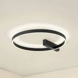 LED Deckenlampe Isalin Lucande, dimmbar, schwarz, für Wohn- / Esszimmer, Aluminium, Modern, LED Deckenleuchte